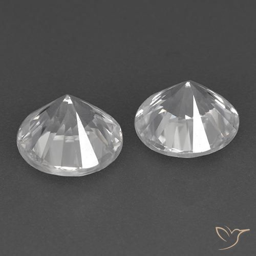 3.38 ct natürliche Weiß Zirkon-Edelsteine, Runden, VVS