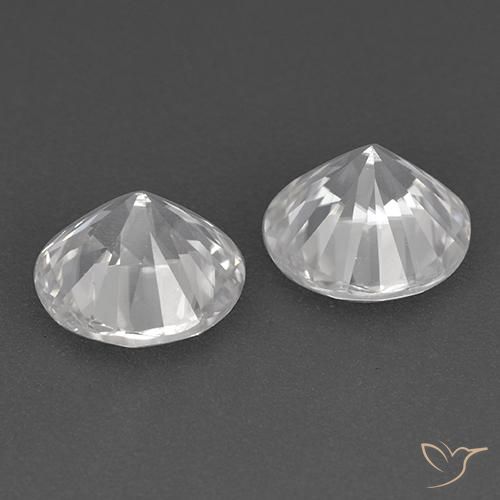 3.55 ct natürliche Weiß Zirkon-Edelsteine, Runden, VVS