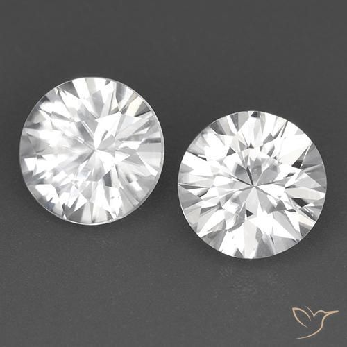 3.54 ct natürliche Weiß Zirkon-Edelsteine, Runden, VVS