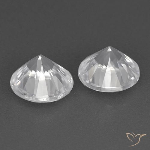 3.54 ct natürliche Weiß Zirkon-Edelsteine, Runden, VVS