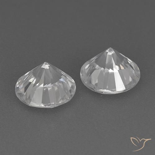 3.58 ct natürliche Weiß Zirkon-Edelsteine, Runden, VVS