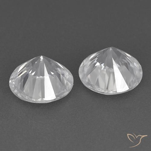 3.63 ct natürliche Weiß Zirkon-Edelsteine, Runden, VVS
