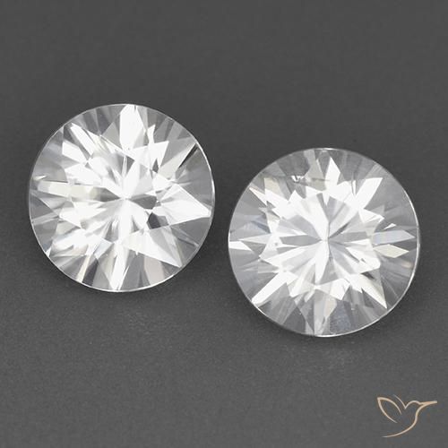 3.46 ct natürliche Weiß Zirkon-Edelsteine, Runden, VVS