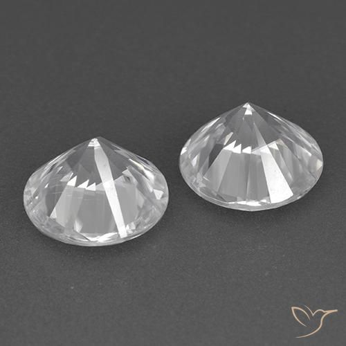 3.46 ct natürliche Weiß Zirkon-Edelsteine, Runden, VVS