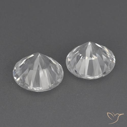 3.70 ct natürliche Weiß Zirkon-Edelsteine, Runden, VVS