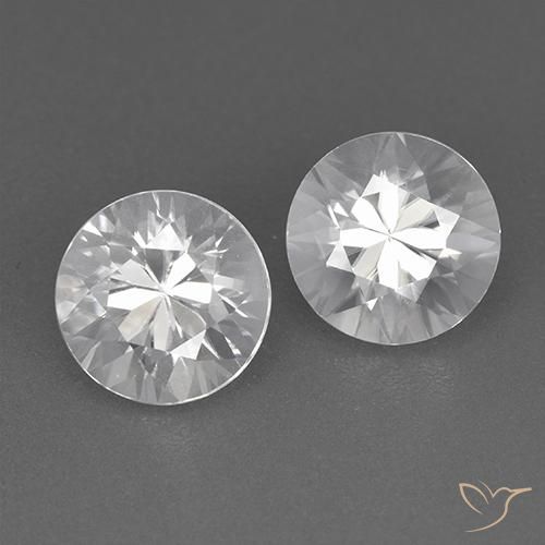 3.80ctw Natürlicher Weiß Zirkon, Runden, VVS