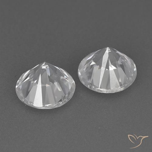 3.80 ct natürliche Weiß Zirkon-Edelsteine, Runden, VVS