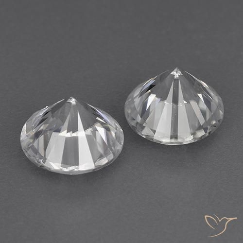 3.65 ct natürliche Weiß Zirkon-Edelsteine, Runden, VVS