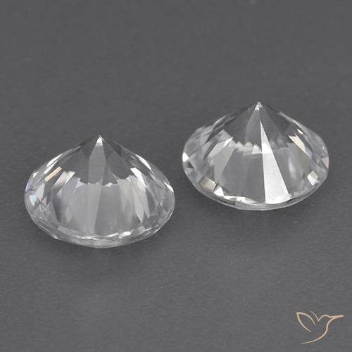 3.56 ct natürliche Weiß Zirkon-Edelsteine, Runden, VVS