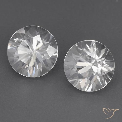 3.84 ct natürliche Weiß Zirkon-Edelsteine, Runden, VVS