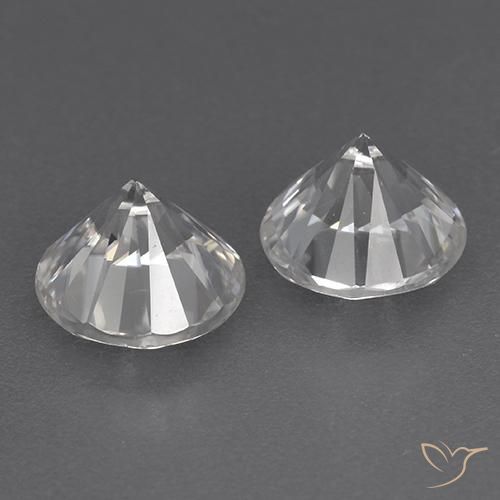 3.84 ct natürliche Weiß Zirkon-Edelsteine, Runden, VVS