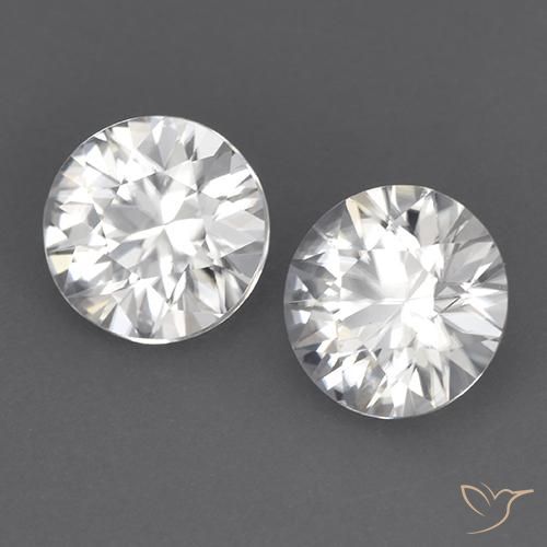 3.45 ct natürliche Weiß Zirkon-Edelsteine, Runden, VVS