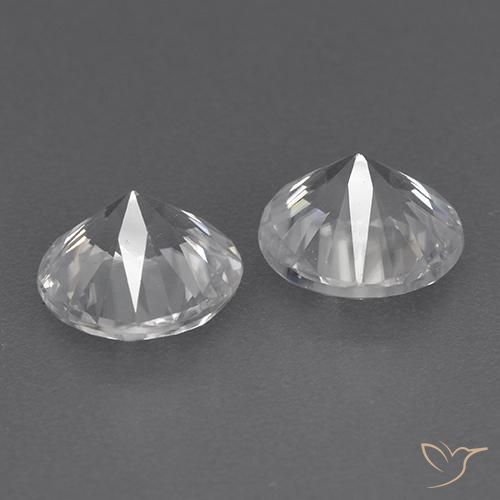 3.45 ct natürliche Weiß Zirkon-Edelsteine, Runden, VVS