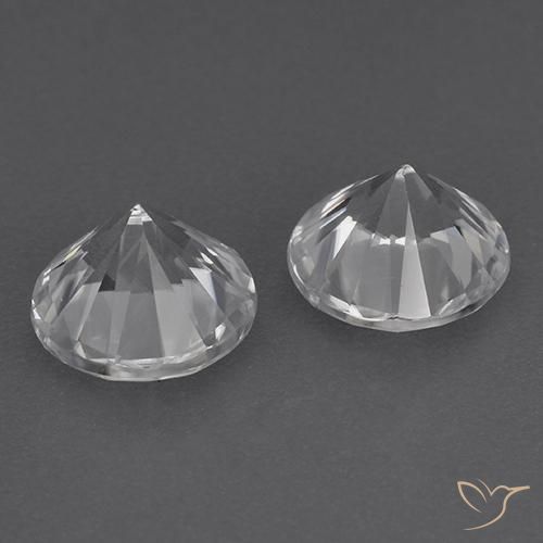 3.63 ct natürliche Weiß Zirkon-Edelsteine, Runden, VVS