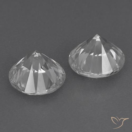 3.88 ct natürliche Weiß Zirkon-Edelsteine, Runden, VVS
