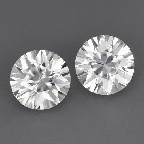 3.52 ct natürliche Weiß Zirkon-Edelsteine, Rund Schliff, VVS