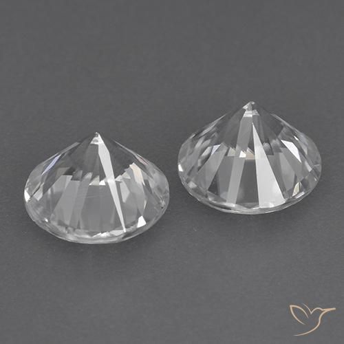 3.76 ct natürliche Weiß Zirkon-Edelsteine, Runden, VVS