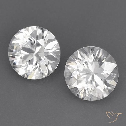 3.56 ct natürliche Weiß Zirkon-Edelsteine, Runden, VVS