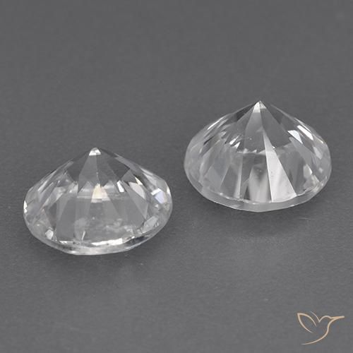 3.56 ct natürliche Weiß Zirkon-Edelsteine, Runden, VVS