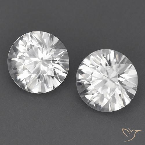 3.49 ct natürliche Weiß Zirkon-Edelsteine, Runden, VVS-VS