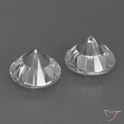 3.66 ct natürliche Weiß Zirkon-Edelsteine, Runden, VVS