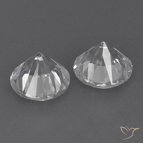 3.82 ct natürliche Weiß Zirkon-Edelsteine, Runden, VVS