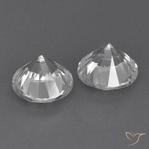 3.59 ct natürliche Weiß Zirkon-Edelsteine, Runden, VVS