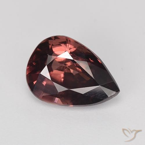 2.98ct Natürlicher Weinrot Zirkon, Birnenform, VVS-VS