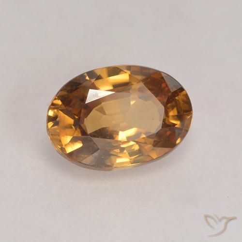 9,17 ctw natürlicher gold-braun Zirkon, Oval, VVS