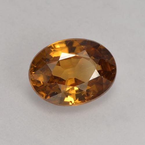 1,75 ctw natürlicher orangefarbener Zirkon, Oval Schliff, VS