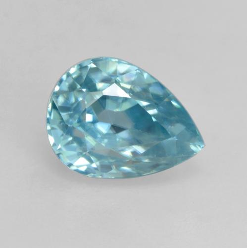 2,01 ctw natürlicher blauer Zirkon, Birnenform, VVS-VS
