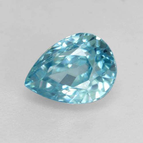 2,01 ctw natürlicher blauer Zirkon, Birnenform, VVS-VS