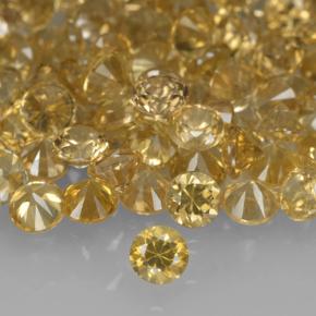 0,05 ctw natürlicher goldener Zirkon, Rundschliff, VVS-VS