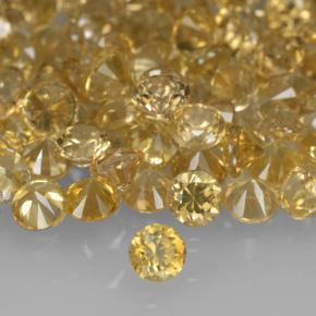 0,05 ctw natürlicher goldener Zirkon, Rundschliff, VVS-VS