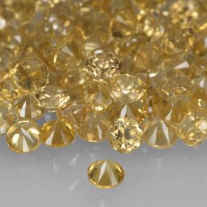 0,05 ctw natürlicher goldener Zirkon, Rundschliff, VVS-VS