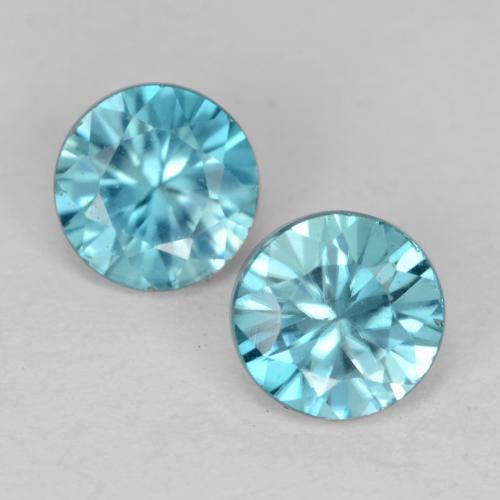 1,04 ct natürliche blauer Zirkon-Edelsteine, Rundschliff, VS