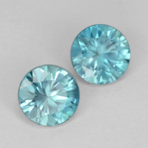 1,04 ct natürliche blauer Zirkon-Edelsteine, Rundschliff, VS