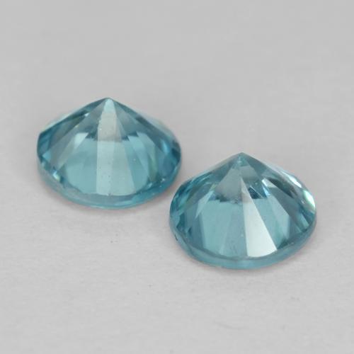 1,04 ct natürliche blauer Zirkon-Edelsteine, Rundschliff, VS