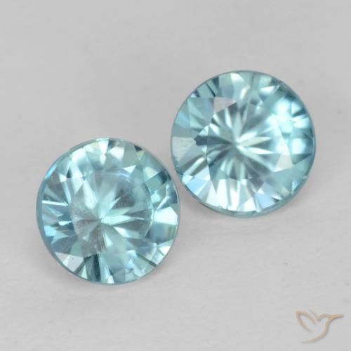 1.03 ct natürliche hellblau Zirkon-Edelsteine, Runden, VS