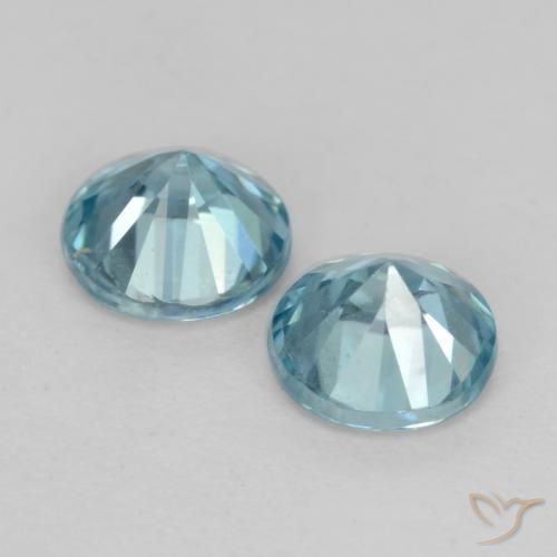 1.03 ct natürliche hellblau Zirkon-Edelsteine, Runden, VS