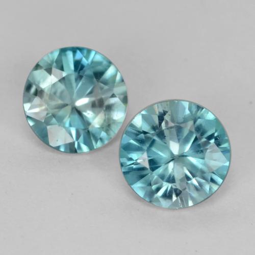 1.00 ct natürliche Blaugrün Zirkon-Edelsteine, Rund Schliff, VS