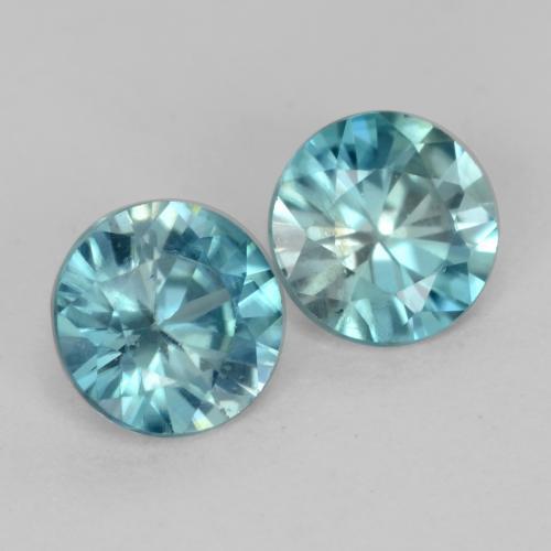 1.00 ct natürliche Blaugrün Zirkon-Edelsteine, Rund Schliff, VS