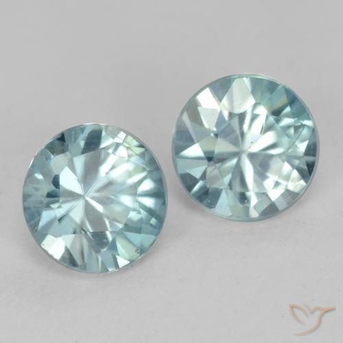 1.11 ct natürliche Helles Aquablau Zirkon-Edelsteine, Runden, VS
