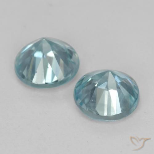 1.11 ct natürliche Helles Aquablau Zirkon-Edelsteine, Runden, VS