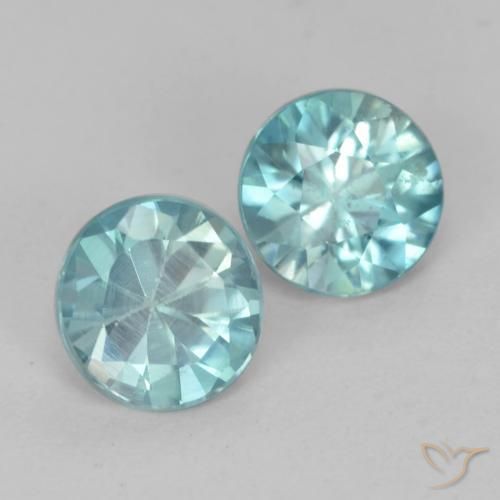 1.05 ct natürliche Helles Aquablau Zirkon-Edelsteine, Runden, VS