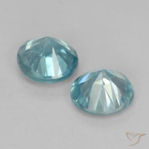 1.05 ct natürliche Helles Aquablau Zirkon-Edelsteine, Runden, VS