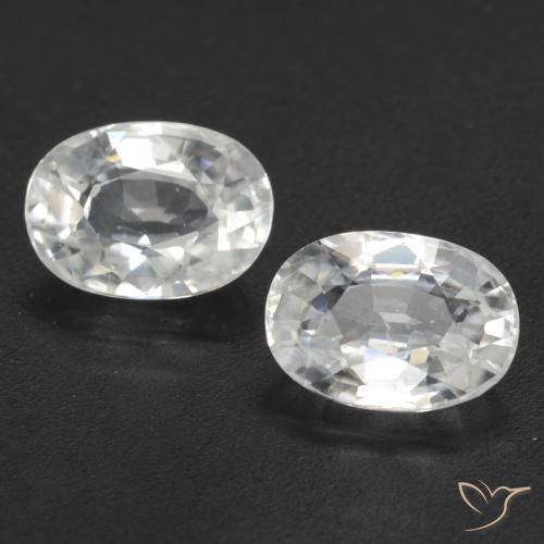 2.80ctw Natürlicher Weiß Zirkon, Oval, VVS-VS