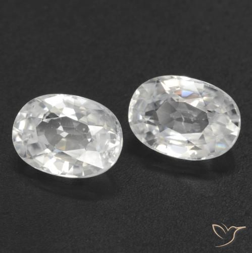 2.80 ct natürliche Weiß Zirkon-Edelsteine, Oval, VVS-VS