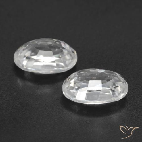 2.80 ct natürliche Weiß Zirkon-Edelsteine, Oval, VVS-VS