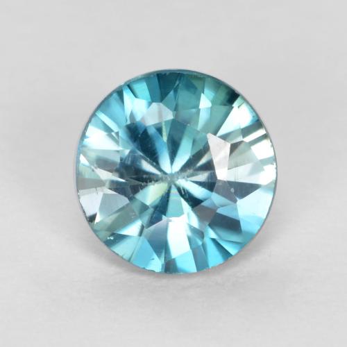 0,53 ctw natürlicher blauer Zirkon, Rundschliff, VS